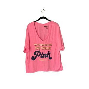 Mean girls plus size we wear pink short sleeve crop top size 2X